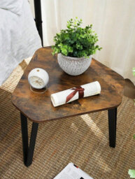 LEDREM Nesting Coffee Table,set Of 3 End Tables,stacking Side Tables, Sturdy And Easy Assembly,steel Frame,rustic Brown And Black - thumbnail 8