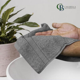 Casabella 12 Pack Flannel Face Cloth - 100% Cotton Face Towels Soft & Absorbent Super Quality Washcloths - thumbnail 3