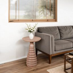 Buttercup Farm Valencia Side Table - Cane & Mango Wood - L35 X W35 X H55 Cm - thumbnail 5