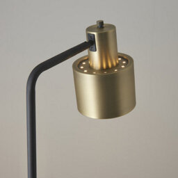Luminosa Lighting Luminosa Mayfield Task Floor Lamp Matt Antique Brass Plate, Matt Black - thumbnail 5
