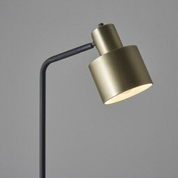 Luminosa Lighting Luminosa Mayfield Task Floor Lamp Matt Antique Brass Plate, Matt Black - thumbnail 4