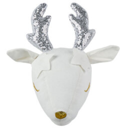 Beliani Kids Wall Decor Roe Deer Suzy Cotton 29 Cm White - thumbnail 1
