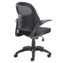Xample Orion Fabric Mesh Operator Chair Black Adjustable Height Pivot Arms Breathable Back Ergonomic Office Task Chair - thumbnail 3