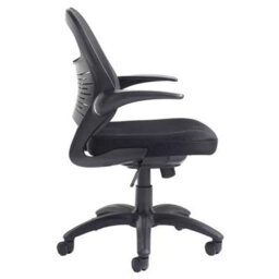 Xample Orion Fabric Mesh Operator Chair Black Adjustable Height Pivot Arms Breathable Back Ergonomic Office Task Chair - thumbnail 4