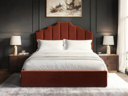 Flair Margot Ottoman Bed Burnt Orange Velvet Double - thumbnail 3