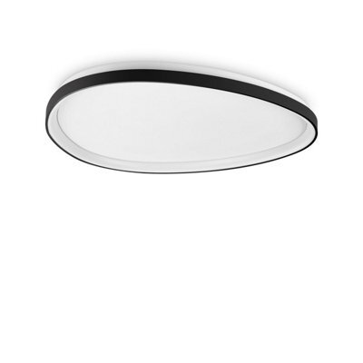 Ideal Lux Gemini 81Cm Led Integrated Led Semi Flush Ceiling Light Black 2700K