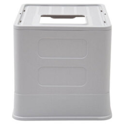 Living And Home Grey Cat Litter Box Kitten Litter Tray Pet Toilet With Lid And Scoop, 40Cm W X 50Cm D X 39Cm H - thumbnail 6