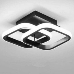 Black Modern Led Ceiling Light Chandelier Pendant Lamp Bedroom Living Room - thumbnail 1