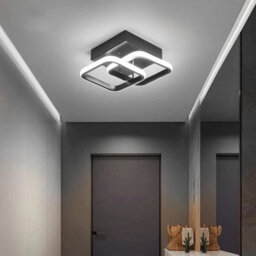 Black Modern Led Ceiling Light Chandelier Pendant Lamp Bedroom Living Room - thumbnail 3
