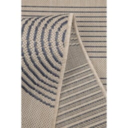 Melrose Eden Multi Patterned Arc Design Indoor Outdoor Navy 3mm Pile Height Medium Area Rug - 120/170Cm - thumbnail 3