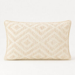 Neutral Geo Creme Classic Cushion Cover 30X50Cm Handmade Cotton Cover - thumbnail 1