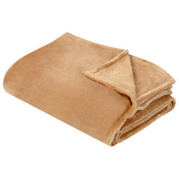 Beliani Blanket Bayburt 200 X 220 Cm Beige