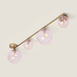 Edit Amatler 4 Light Flush Ceiling Light Pink