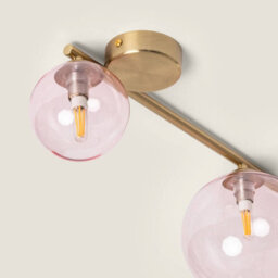 Edit Amatler 4 Light Flush Ceiling Light Pink - thumbnail 4