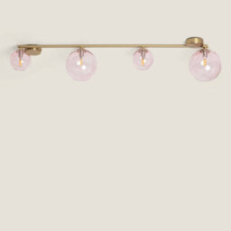 Edit Amatler 4 Light Flush Ceiling Light Pink - thumbnail 3