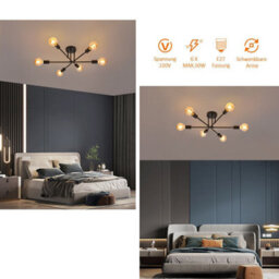 Heads Modern Light Chandelier Sputnik Ceiling 6 Lights Pendant Vintage Led - thumbnail 4