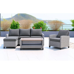 Mint Essentials Stockholm Outdoor Chaise Lounge Set With Armchair- Rattan Garden Removable Cushions - thumbnail 2