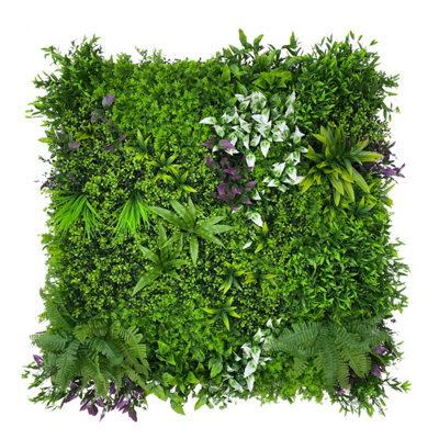 The Chair Cover Company Artificial Plant Flower Wall Panels Realistic Indoor Outdoor Greenery 1M X 1M For Home, Garden, Office Decor