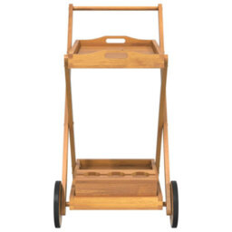 Vidaxl Tea Trolley 54X87X90 Cm Solid Wood Acacia - thumbnail 4