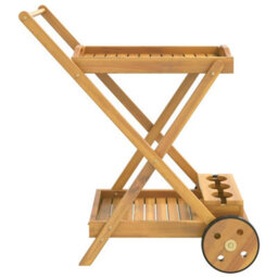 Vidaxl Tea Trolley 54X87X90 Cm Solid Wood Acacia - thumbnail 5