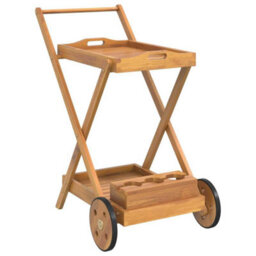 Vidaxl Tea Trolley 54X87X90 Cm Solid Wood Acacia - thumbnail 2