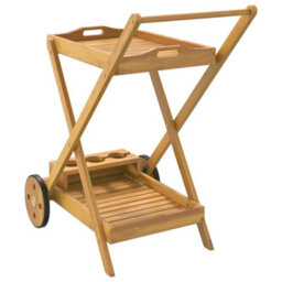 Vidaxl Tea Trolley 54X87X90 Cm Solid Wood Acacia - thumbnail 6