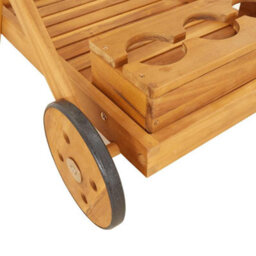 Vidaxl Tea Trolley 54X87X90 Cm Solid Wood Acacia - thumbnail 7