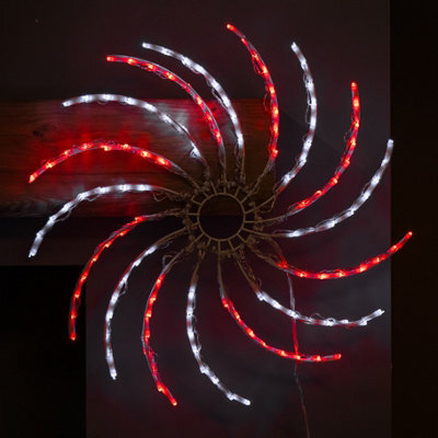 Samuel Alexander 50Cm Light Up Christmas Spinner Decoration With 128 Red And White Leds - image 1