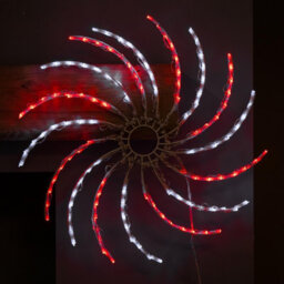 Samuel Alexander 50Cm Light Up Christmas Spinner Decoration With 128 Red And White Leds - thumbnail 8
