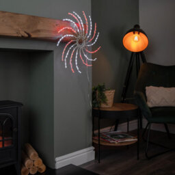 Samuel Alexander 50Cm Light Up Christmas Spinner Decoration With 128 Red And White Leds - thumbnail 9
