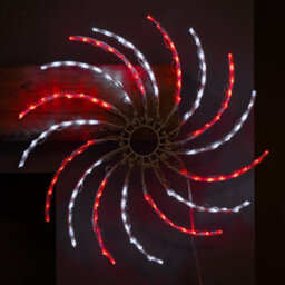 Samuel Alexander 50Cm Light Up Christmas Spinner Decoration With 128 Red And White Leds - thumbnail 1