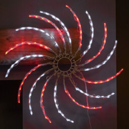 Samuel Alexander 50Cm Light Up Christmas Spinner Decoration With 128 Red And White Leds - thumbnail 4