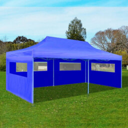 Berkfield Blue Foldable Pop-Up Party Tent 3 X 6 M