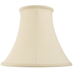 "12"" Round Bell Handmade Lamp Shade Cream Fabric Classic Table Light Bulb Cover"