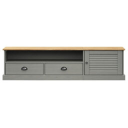 Berkfield Durable Tv Cabinet Vigo Grey 156X40X40 Cm Solid Wood Pine - thumbnail 5