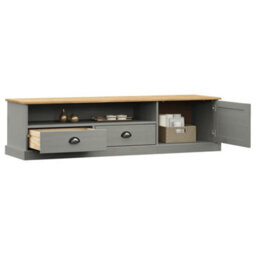 Berkfield Durable Tv Cabinet Vigo Grey 156X40X40 Cm Solid Wood Pine - thumbnail 3