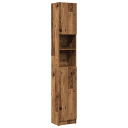 Walplus Bathroom Cabinet Old Wood 32X25.5X190 Cm Engineered Wood - thumbnail 2