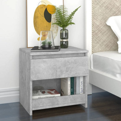 Berkfield Bedside Cabinets 2 Pcs Concrete Grey 40X30X39 Cm Engineered Wood - image 1