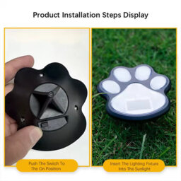 Smart Solar Clear Paw Print Solar-Powered 1Lm Integrated Led Outdoor Stake Light, Pack Of 8 - thumbnail 3