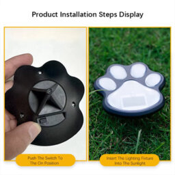 Smart Solar Clear Paw Print Solar-Powered 1Lm Integrated Led Outdoor Stake Light, Pack Of 8 - thumbnail 5