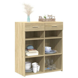 Berkfield Sideboard Sonoma Oak 80X42.5X93 Cm Engineered Wood - thumbnail 3