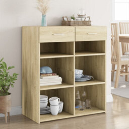 Berkfield Sideboard Sonoma Oak 80X42.5X93 Cm Engineered Wood - thumbnail 1