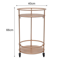 MonsterShop Rose Gold Drinks Trolley Bar Cart - Small - thumbnail 3