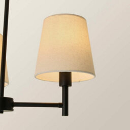Valuelights Kincaid 3 Arm Matte Black Chandelier Ceiling Light With Tapered Shades - thumbnail 3