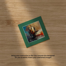 Ak Frames 40X40Cm Emerald Picture Mounts To Fit 30X30Cm Aperture Size - Mount Board Only (No Frame Included) - thumbnail 5