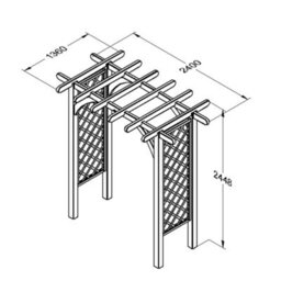 Forest Garden Large Wooden Garden Ultima Pergola Arch - thumbnail 2