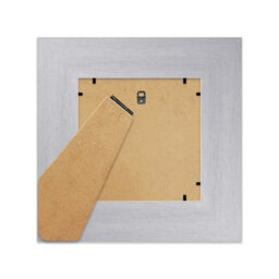 "18X18"" Silver Picture Frame - 18X18"" Square Frame With 15X15"" Mount For 18X18""/15X15"" Pictures Moderrn Style Thin Edge, 1 Pack" - thumbnail 3