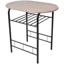 Vidaxl Breakfast Bar Set Mdf Black - thumbnail 4