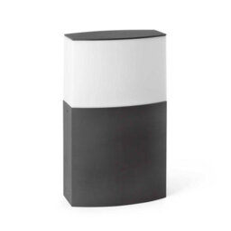 Luminosa Lighting Luminosa Datna 1 Light Outdoor Bollard Pedestal Light White, Dark Grey Ip44, E27 - thumbnail 1