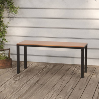 Berkfield Garden Bench 110 Cm Steel And Wpc Brown And Black - image 1